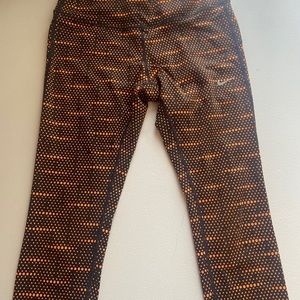 Nike Drifit size m orange and black yoga pants